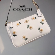 (100% ORIGINAL) Tas COACH Nolita 19 Wristlet Hand Bag Daisy Embroidery - STOCK LIMITED