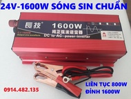 Bộ kich điện inverter 12V 24v lên 220v 1600W Sóng Sin Chuẩn - 12V 24V-1600W.