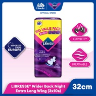 Libresse Wider Back Night Extra Long Wing 32cm (3x10s)