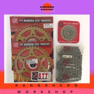 MODENAS GT128 (428) SPOCKET & CHAIN SET - (38T/40T)×14T×428H 108L (GT 128) SPROCKET SPROCKETS