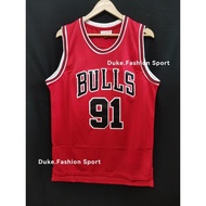 Embroidery Chicago Bulls #91 Dennis Rodman Basketball Jersey