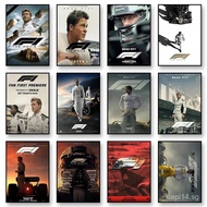 F1 Movie Print Poster Brad Pitt F1 Modern Home Living Room Decor Movie Print,No Frame Canvas Paintin