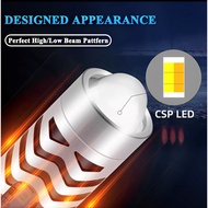 MOTORCYCLE FRONT LED LIGHT LASER LED H4 HI LOW DC PTIH YELLOW - H4 LASER 3 LEGS JRG55