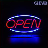 GIEVB ป้ายปากการูปหัวใจแบบเปิดไฟ LED กลางคืนหน้าต่างหลอดไฟแขวนตกแต่งร้านอาหารบาร์ร้านกาแฟโคมไฟกลางคื