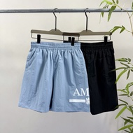 WO7U AMIR * Elastic Waist Beach Pants Five-point Pants Casual Shorts Men Women Style
