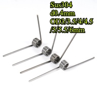 Sus304 d0.4mm OD3/3.5/4/4.5/5/5.5/6mm V-Spiral Torque Spring Angle 60/90/120/180 Degrees (AXM-PH)