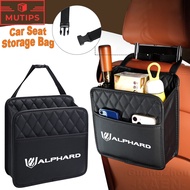 Toyota Alphard Car Back Seat Storage Bag Leather Organizer Car Cup Holder Tissue Phone Storage For 4