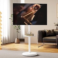 Rolling TV Stand with Wheels for 10-46 Inch Flat Screen TVs Up to 88lbs, Height Adjustable Portable 