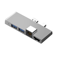 For Surface Pro 4 5 6 Docking Station Hub with 4K -Compatible TF Card Reader Gigabit Ethernet 2 USB