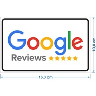 Google REVIEW STICKER 16X10CM