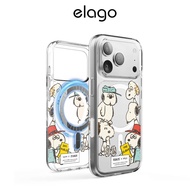 < elago > PEANUTS Snoopy & Olago iPhone 16 & 17 Plus/Pro/Pro Max Magnetic Shock-resistant Phone Case