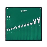 SATA 09026 / 08025 14pcs Combination Wrench Set 8mm to 24mm (FREE SATA COLLAR T-SHIRT)