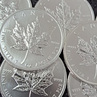 23/4( 貨存已去了一大半)最後少量！加拿大楓葉銀幣 1 盎司