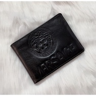 100% VERSACE Genuine Cow Leather Men'S Wallet | Horizontal Wallet