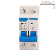 POPULAR Circuit Breaker, 2P 400V AC DZ47-63 2P Circuit Breaker, Durable 25A/40A/50A/63A Air Circuit 