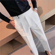 MY Double Side Adjuster Gurkha Pants Cutting Slim Fit Seluar Slack Lelaki Smart Casual High Waisted 