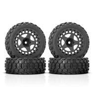 4pcs 69mm Plastic Wheel Rim Rubber Tire Universal For 1/18 2S TYPHON GROM Rally On-Road Racing TAMIY