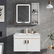 【SG Sellers】Bathroom Basin Vanity Set Suspended Vanity Bathroom Cabinets Bathroom Cabinet Aluminium Basin Cabinet With Mirror Cabinet Modern Hand Washing Washbasin