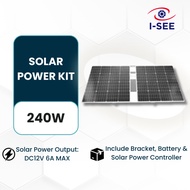 [Quality Assured] Solar Wall Mount Power Kit 60w/120W/240W Solar Panel Tenaga Solar DC Jack Output w