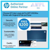 HP Color LaserJet Pro MFP 4303fdw Printer | Free $200eVouchers | Print,Copy,Scan,Fax,Wireless,2sided