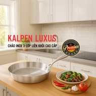 Kalpen Luxus premium 304 stainless steel pan 24 - 28 cm, solid stainless steel pan, seamless inducti
