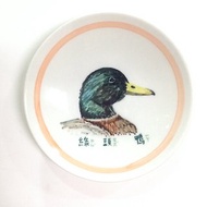 綠頭鴨 - 動物圖卡手繪小碟