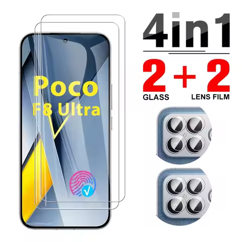 Screen Protector 4in1 Foco Little F8Ultra F8Pro Unlock Tempered Glass Case For Xiaomi Poco F8 Ultra/
