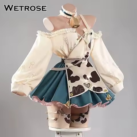 【Wetrose】In Stock Azur Lane Owari Milk Cow Maid Game Outfit Cosplay Costume