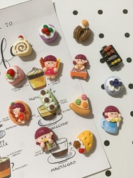 Mini Foodie Girl BBQ Fridge Magnet Creative Dessert Food Play Magnet Cute Magnet Magnet Sticker Deco