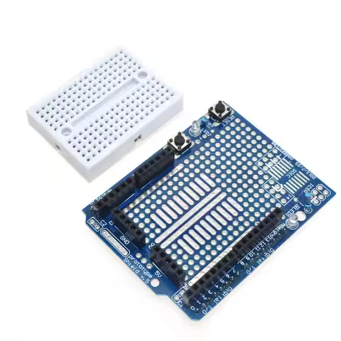 Free Shipping 10PCS UNO Proto Shield prototype expansion board with SYB-170 mini breadboard based Fo