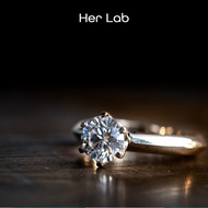 Her Lab Jewelry | Genuine Moissanite 925 Sterling Silver Ring with GRA Report DovEggs 1-5 Carat High Jewelry Diamond Ring , Original 100% Via Diamond Selector. Customizable， Engraving service provided，Please contact customer serive agent