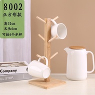 Cup Holder Rack Wooden Mug Holder Cup Tree Mug Stand Countertop Organizer 6 Cup Mug Holder Rack Cup 