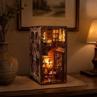 Book Nook Kit Creative Book Nook Mini House Model Gift 3D Assembly Kit House Detailed