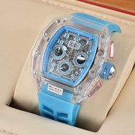 [2022 Bugatti Transparent Multi-Function Chronograph Hollow Automatic Quartz Watch Fashion Barrel Sq
