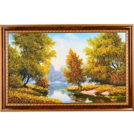 Dawn Amber Painting on the River