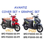 EGO AVANTIZ B92 BODY COVER SET & STICKER VRC1 PGD Merah api grey metallic YAMAHA 100% ORIGINAL HLY 2
