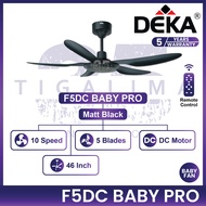 DEKA F5DC BABY PRO 46 Inch 5 Blades 10 Speed DC Motor With Remote Control DEKA Ceiling Fan Kipas Sil