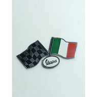 Italy Vespa Cross Flag Emblem