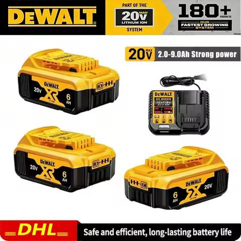 Dewalt Original 20V Battery 18V 2AH 5AH 6Ah 60V 9Ah For DCB182 DCB200 DCB606 DCD805 dewalt outillage