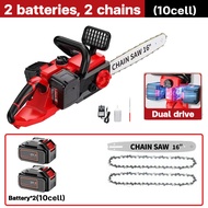 Rechargeable cordless chainsaw 16-inch Gergaji Bateri Dual-Drive Lithium Battery Chainsaw 42V High-P