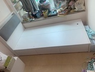 二手  二手傢俬 床 3尺單人床 76.5*35*38″ (床褥尺寸72*35吋) #2211160