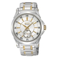 Seiko Premier 2 tone Silver White Dial 40mm Quartz Watch SRK022P1 (Men Watch)