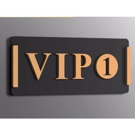 【JiuJiu】Customized VIP1 Door Signage Acrylic High-end Hotel VIP Lounge Signage VIP sign