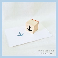 Anchor Wooden Rubber Stamp - Nautical Maritime Ocean Stamps - Scrapbook Journal Planner