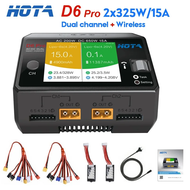 ㊖AMAZE㊖ HOTA D6 Pro Gray AC 200W DC 2X325W 2X15A Battery Charger Discharger for NiZn Nicd NiMH Batte