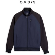 OASIS เสื้อกันหนาว เสื้อแขนยาว เสื้อแจ็คเก็ต ผ้าโพลีเอสเตอร์ รุ่น MJK-4434 สีดำ  กรมท่า  ขาว