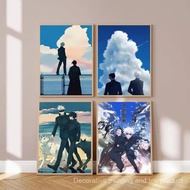 Anime Posters Featuring Satoru Gojo And Natsumi, Classic Retro Style, Suitable For Bedroom And Livin