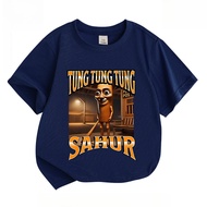 Baju Tshirt Budak Anomali Tung Tung Sahur Cotton 100 Top Printed Kids Tops Short Sleeve Round Neck