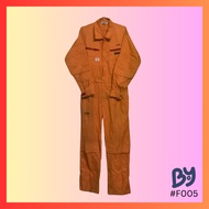 F005/154 AUTO-BI Orange L Bear Suit Mechanic Work Clothes Used