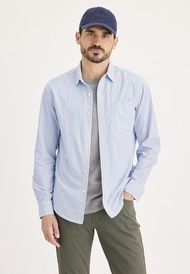 Dockers® Mens Ls Ultimate Shirt Erwin Poplin Bel Air Blue 52669-0472